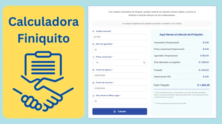 Finiquito Calculadora