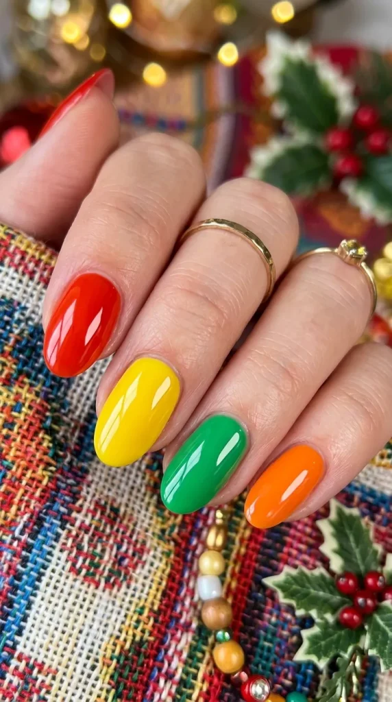 Bright Fiesta Color Nails