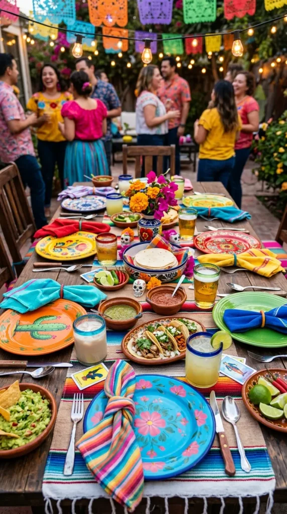 Colorful Plate & Napkin Combo