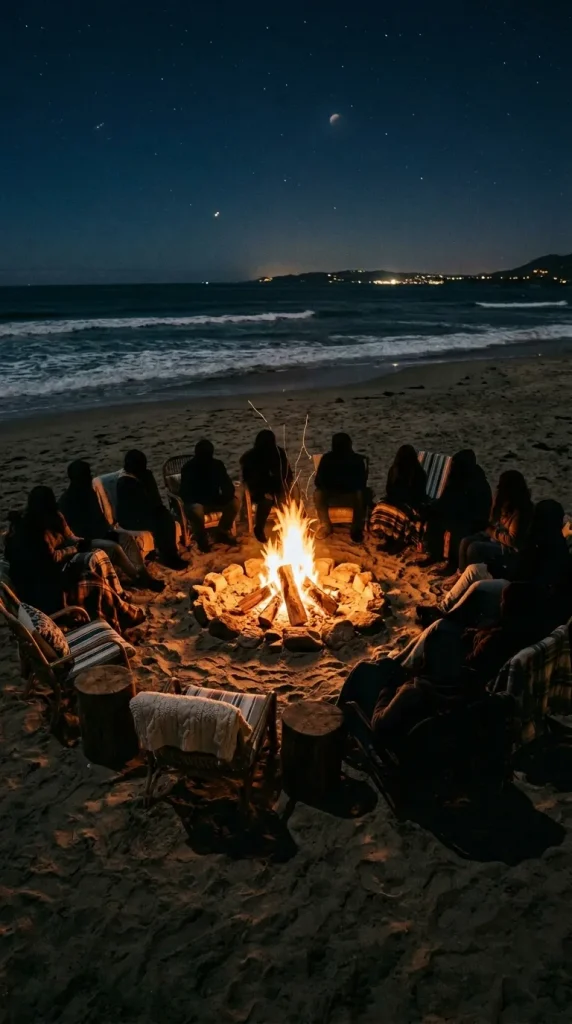 Cozy Circle Bonfire Setup
