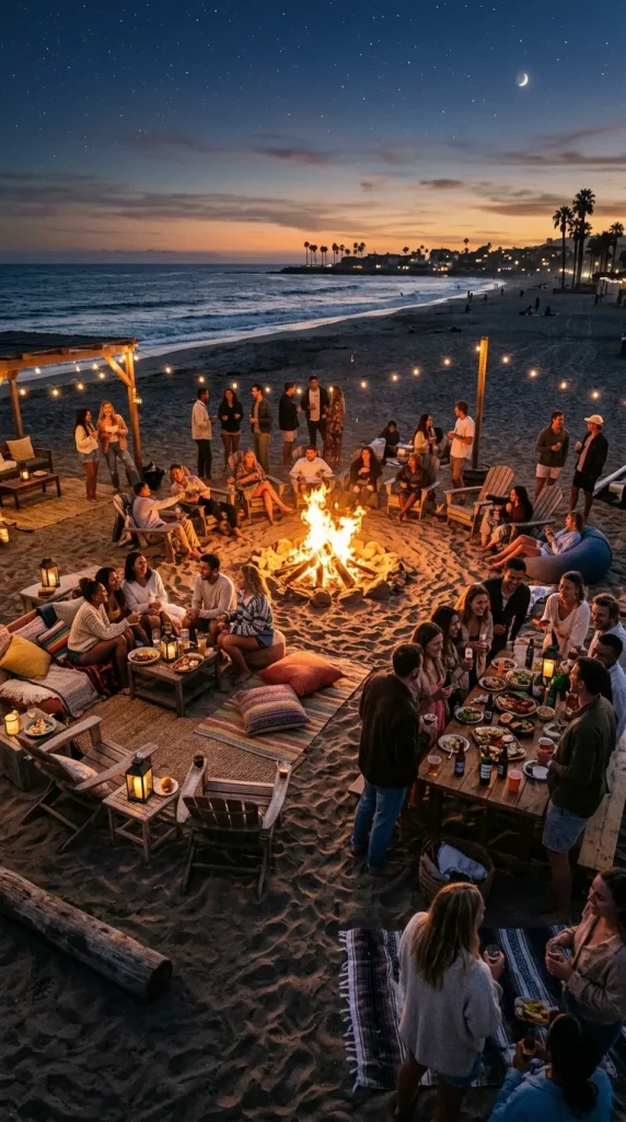 Group Party Bonfire Setup