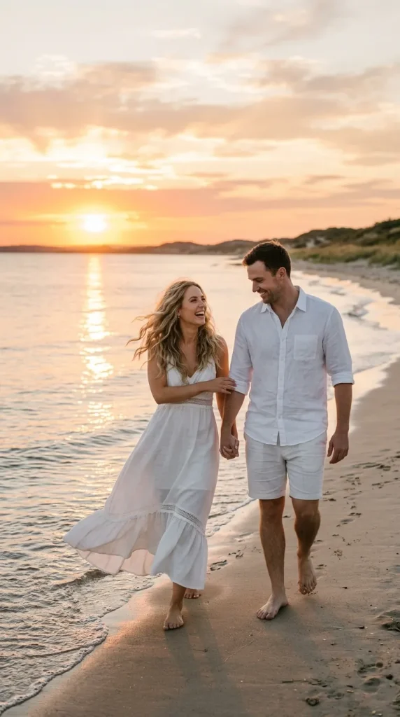 Matching White Beach Outfits