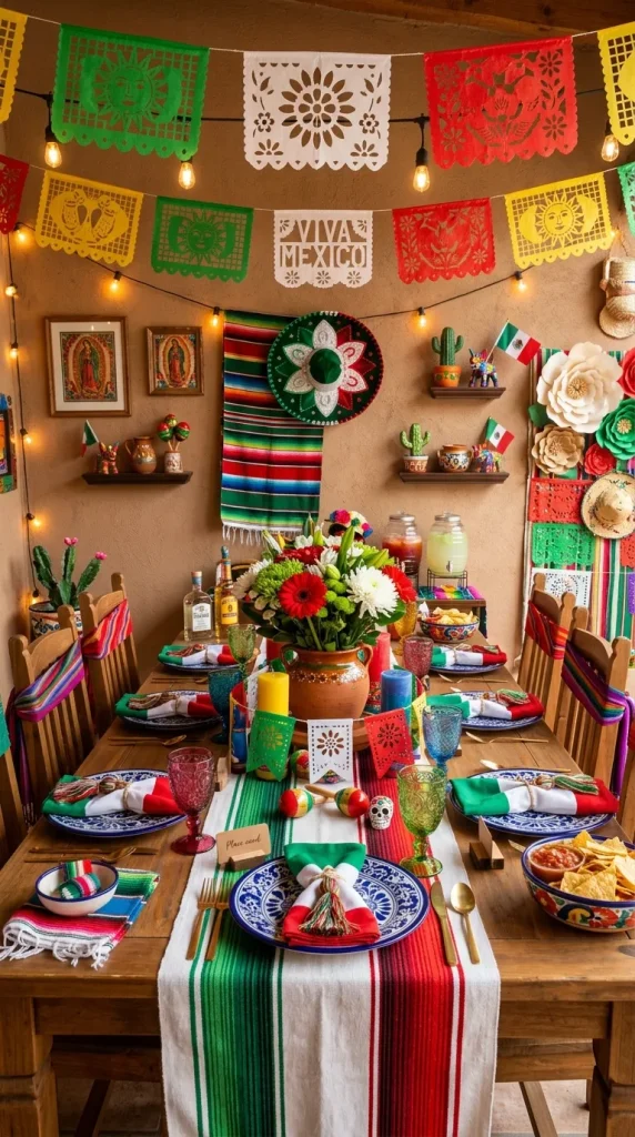 Mexican Flag Inspired Decor
