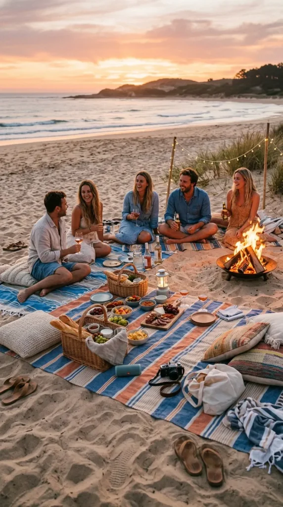 Picnic Style Bonfire Setup