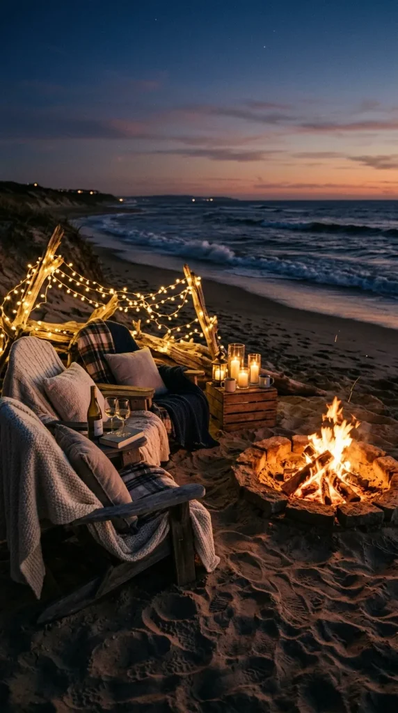 Romantic Bonfire Setup for Couples