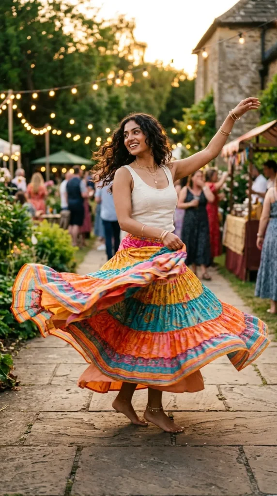 Ruffled Skirt Fiesta Look