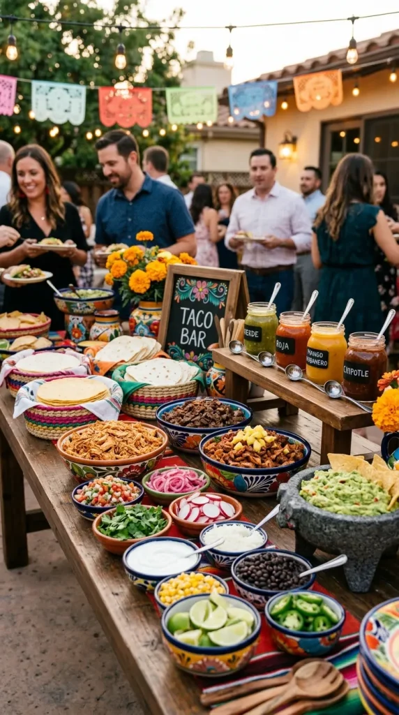 Taco Serving Station Setup