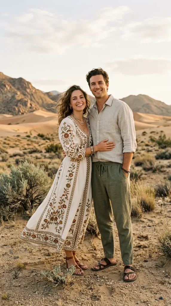 Earth Tone Boho Couple Outfit