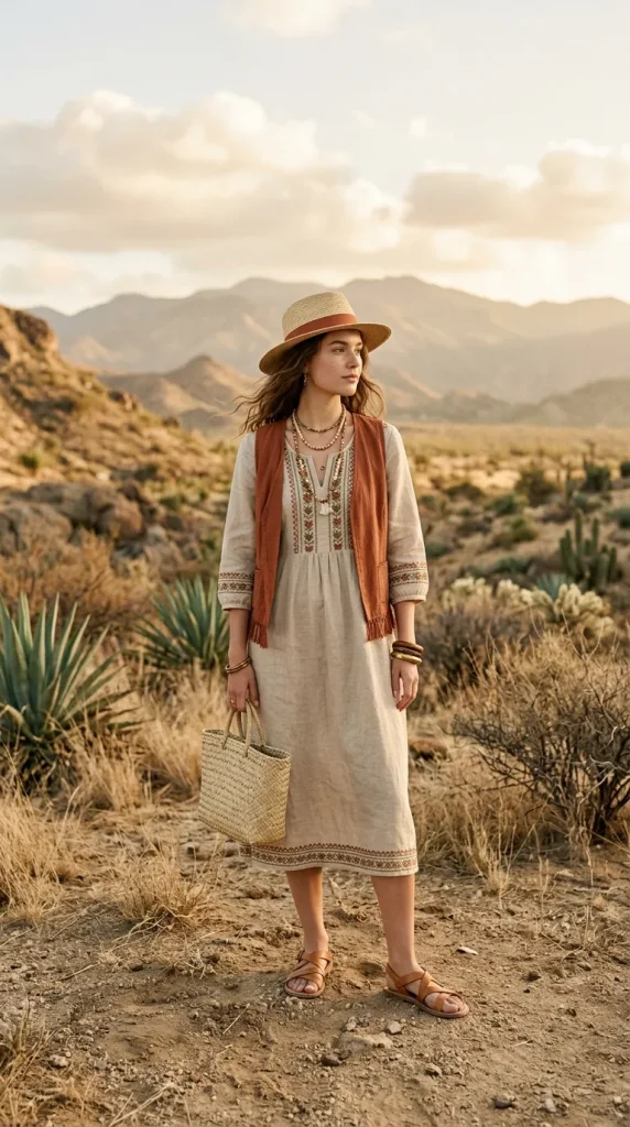 Earth-Tone Boho Outfit