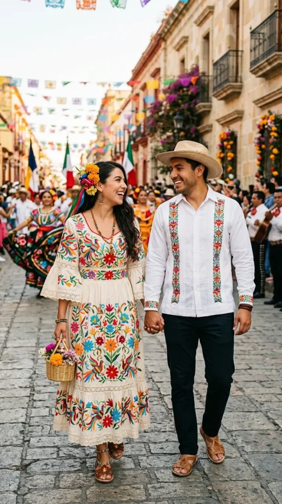 Embroidered Cultural Matching Look