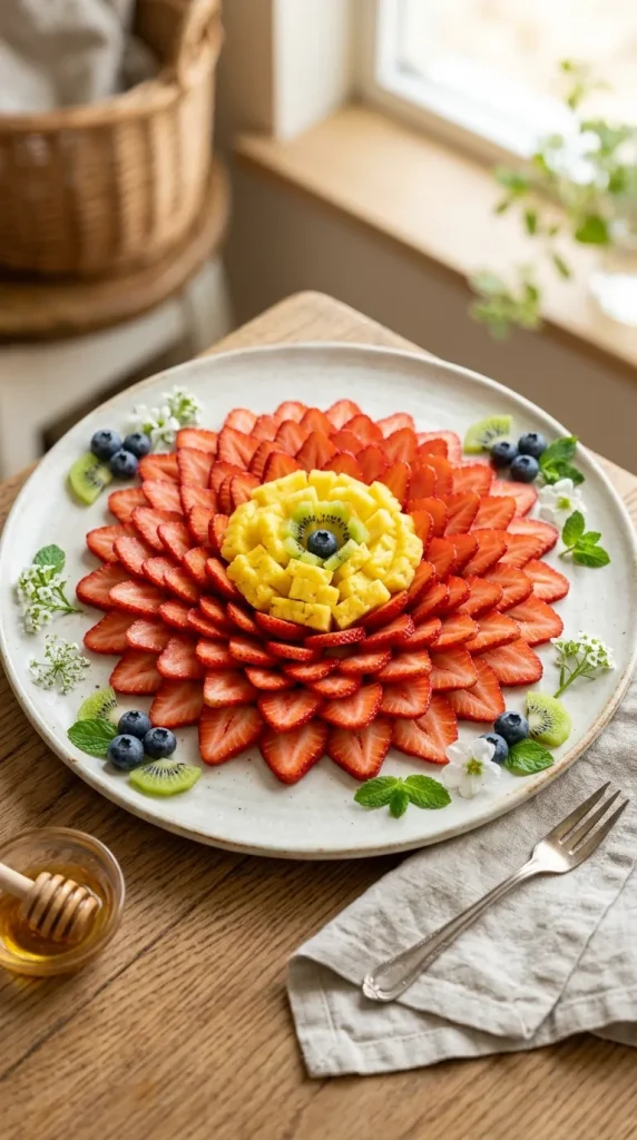 Flower-Shaped Fruit Arrangement