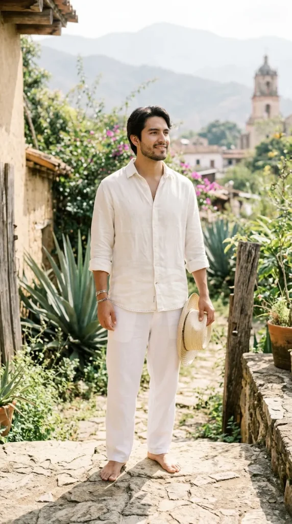Minimal White Boho Look