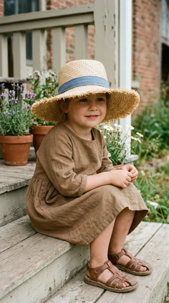Straw Hat & Sandals Combo
