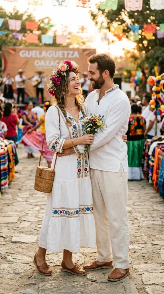 White Linen Matching Couple Set