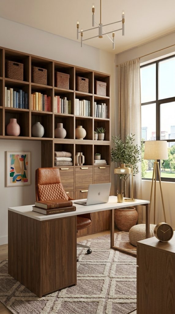 Add Bookshelves to a Home Office