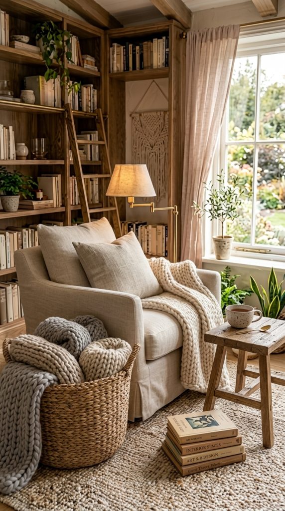 Blanket Basket Reading Corner
