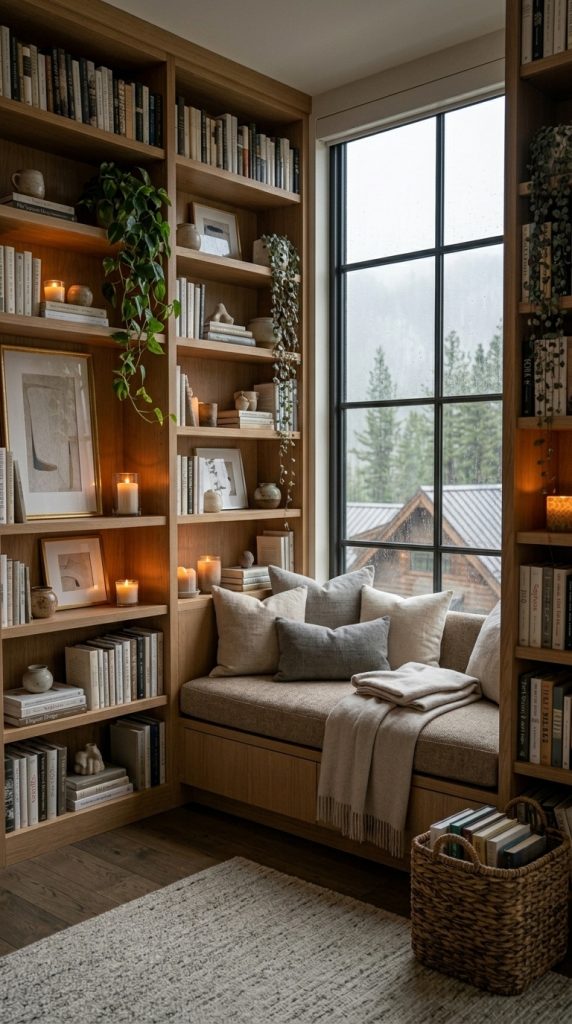 Built-In Bookshelf Nook