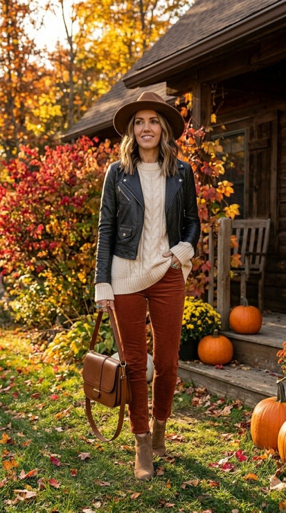 Corduroy Pants with Cozy Knit