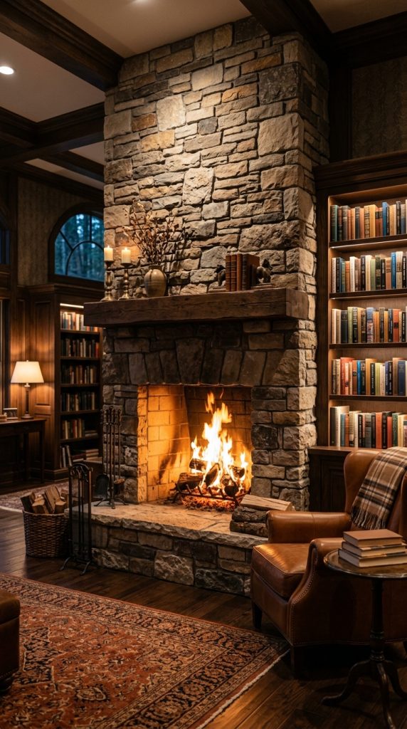 Fireplace Reading Corner