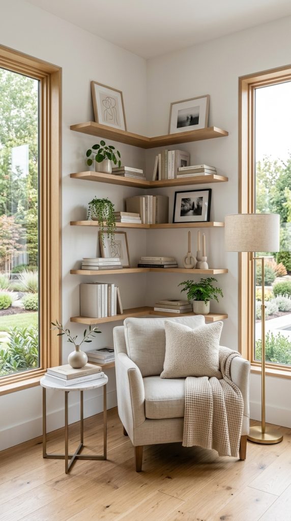 Floating Corner Shelves