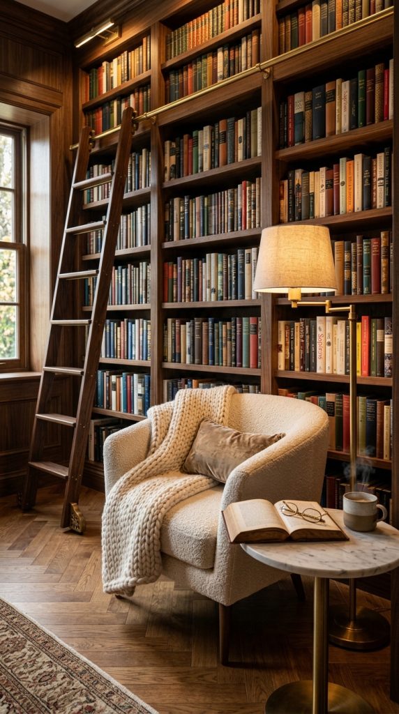 Floor-to-Ceiling Library Corner
