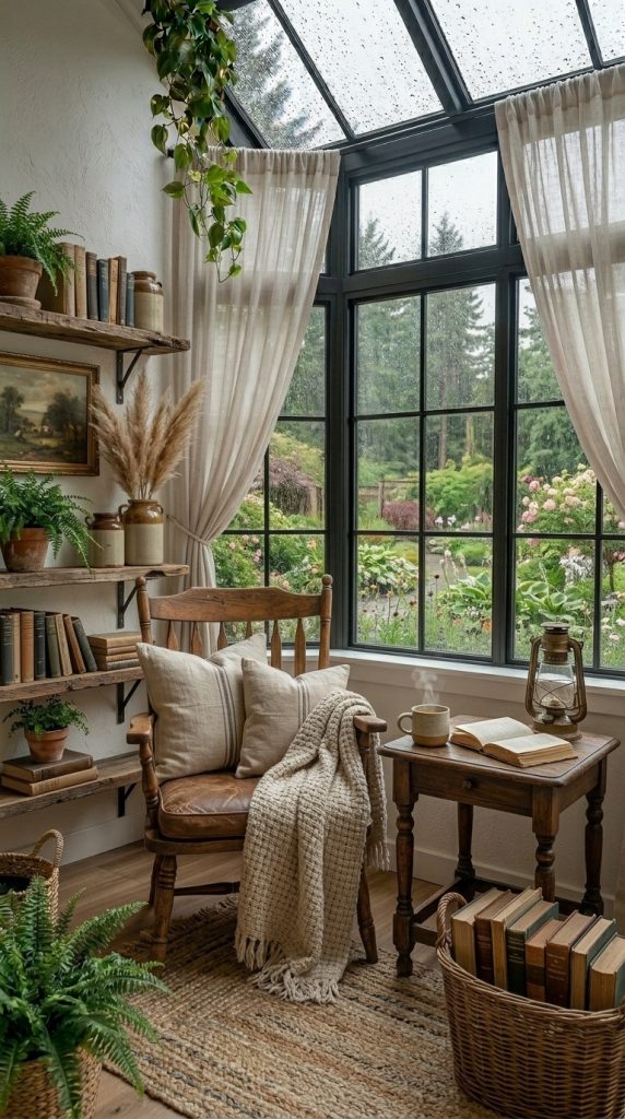 Rustic Farmhouse Reading Nook