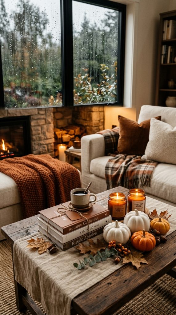 Style a Fall Coffee Table Display