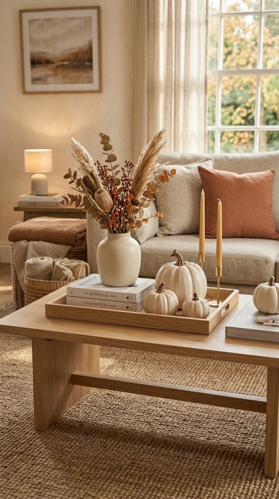 Style a Neutral Fall Coffee Table