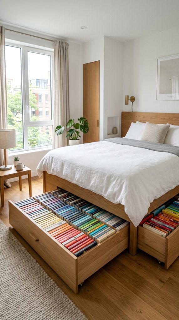 Under Bed Book Storage