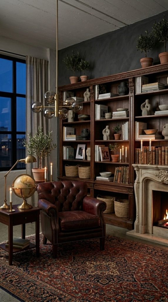 Use Vintage Bookcases for Character