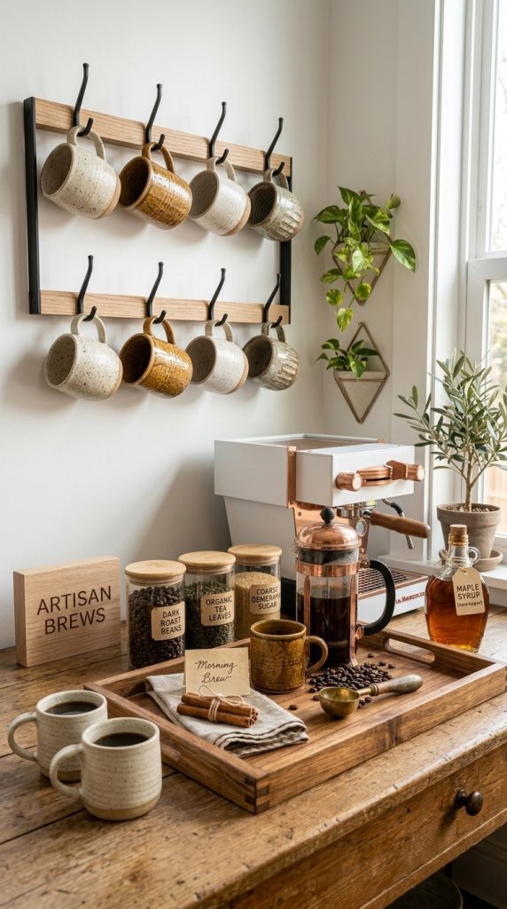 Wall-Mounted Mug Display