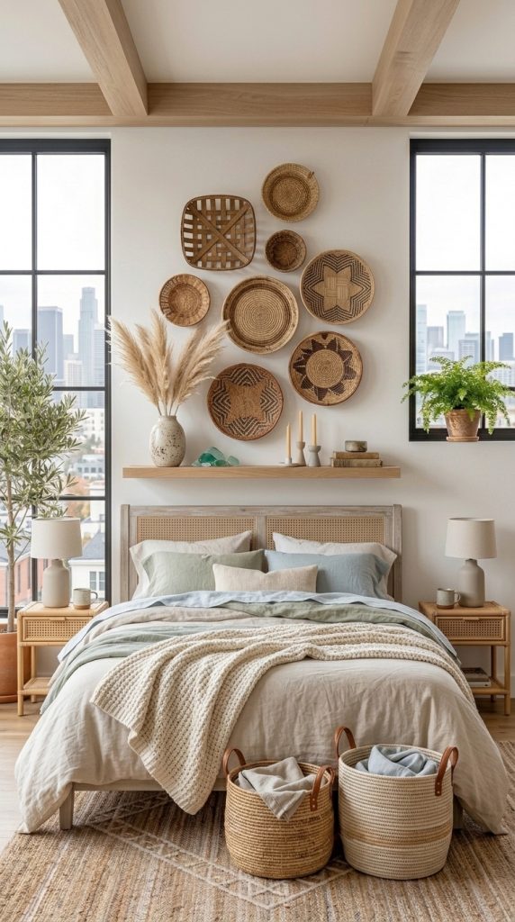 Add Decorative Woven Wall Baskets