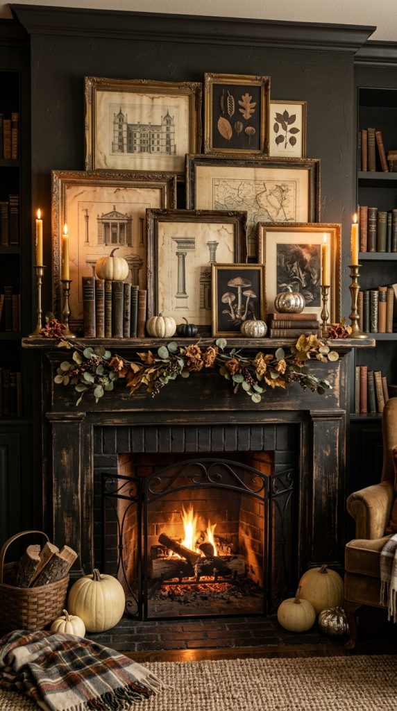 Add Layered Vintage Picture Frames