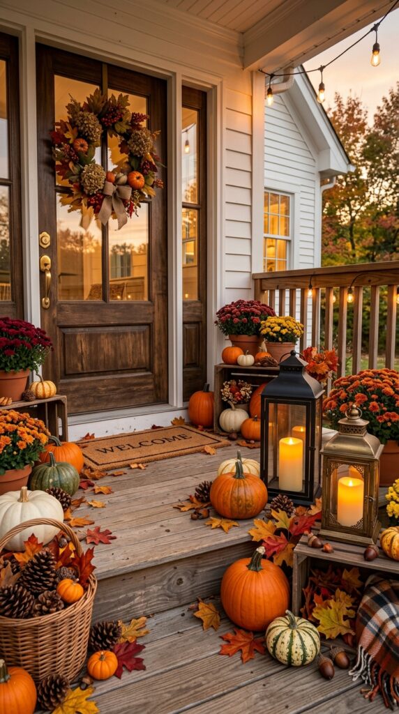 Add Pumpkins Around Lanterns