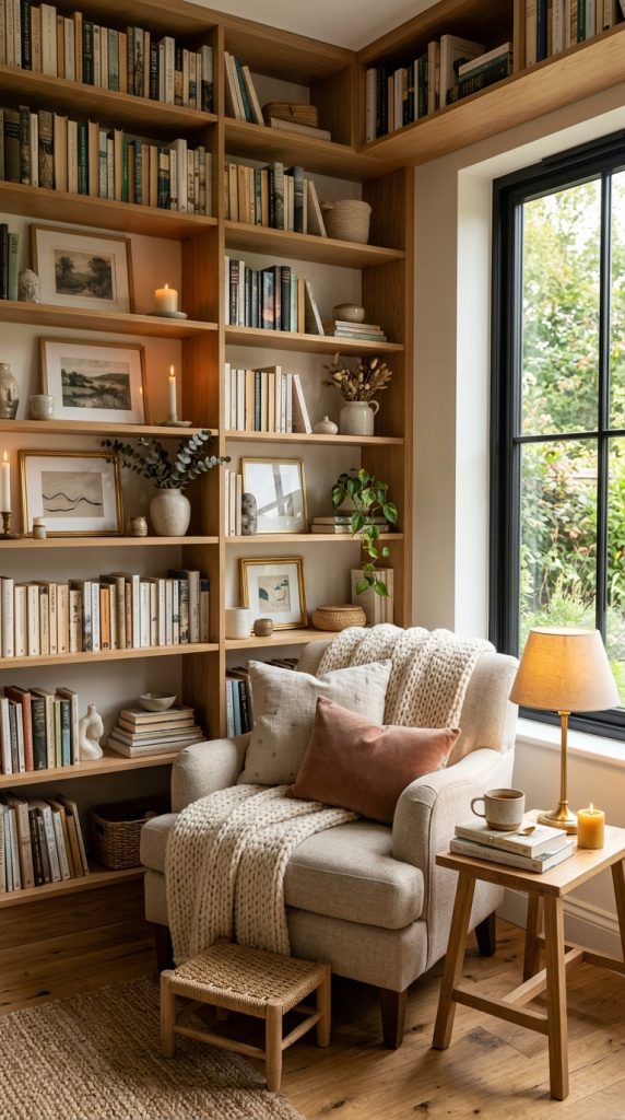 Bedroom Reading Nook Shelving