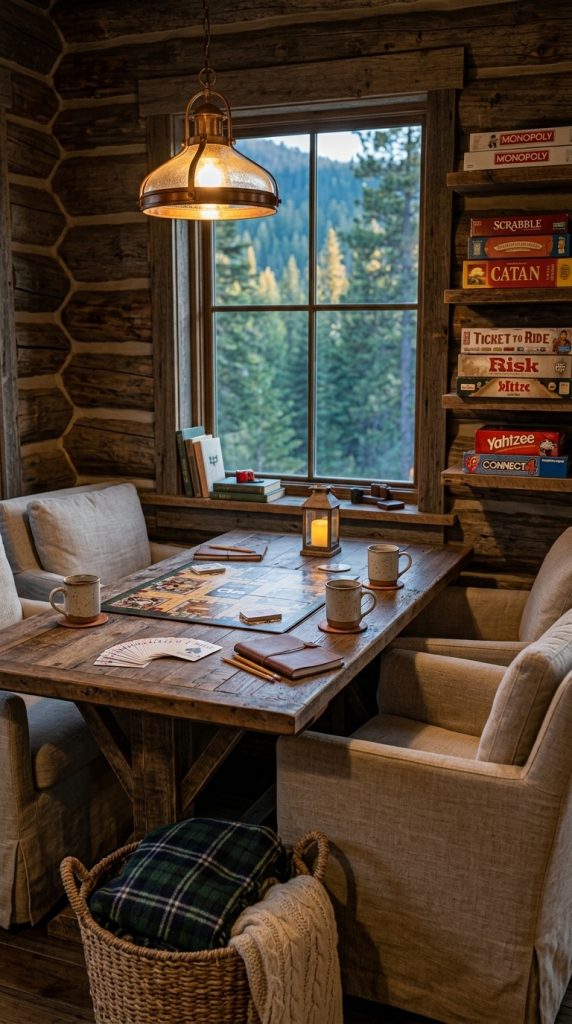 Cabin Game Night Corner