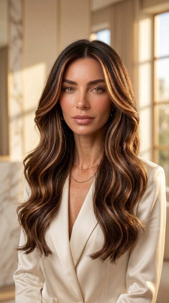 Caramel Ribbon Hair with Money Piece