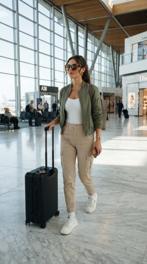 Cargo Pants With A Fitted Bodysuit