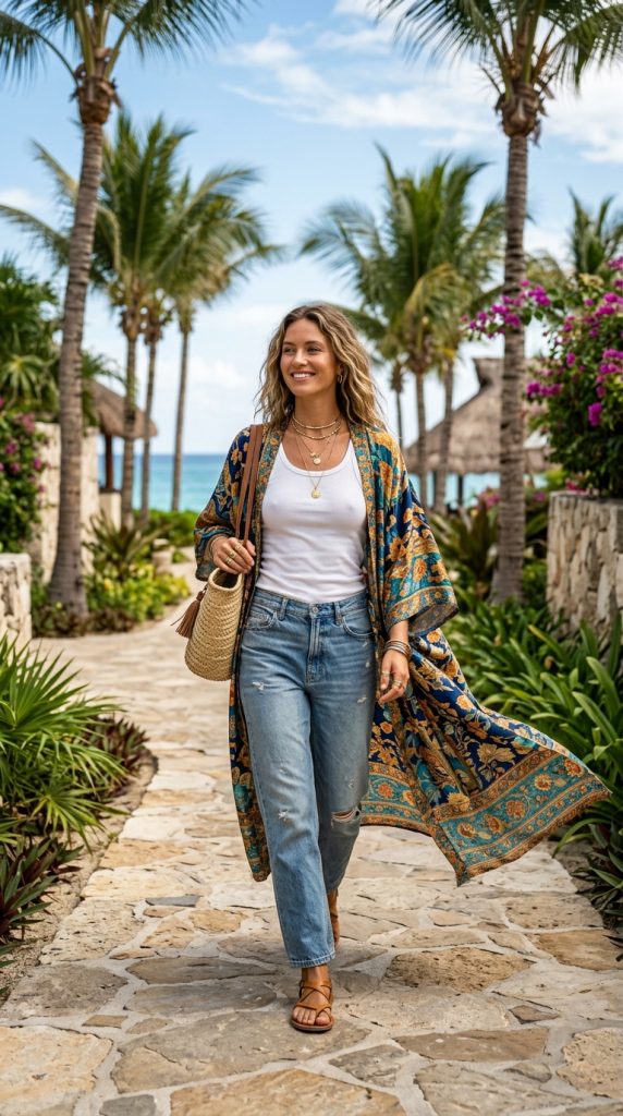 Chic Kimono Over Basics