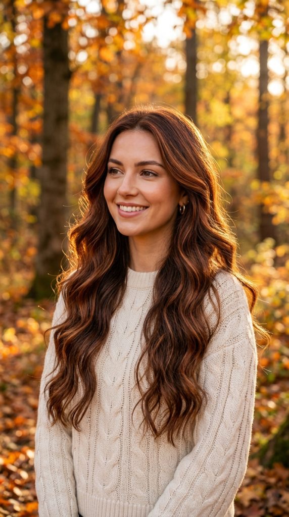 Cinnamon Red Brown Waves