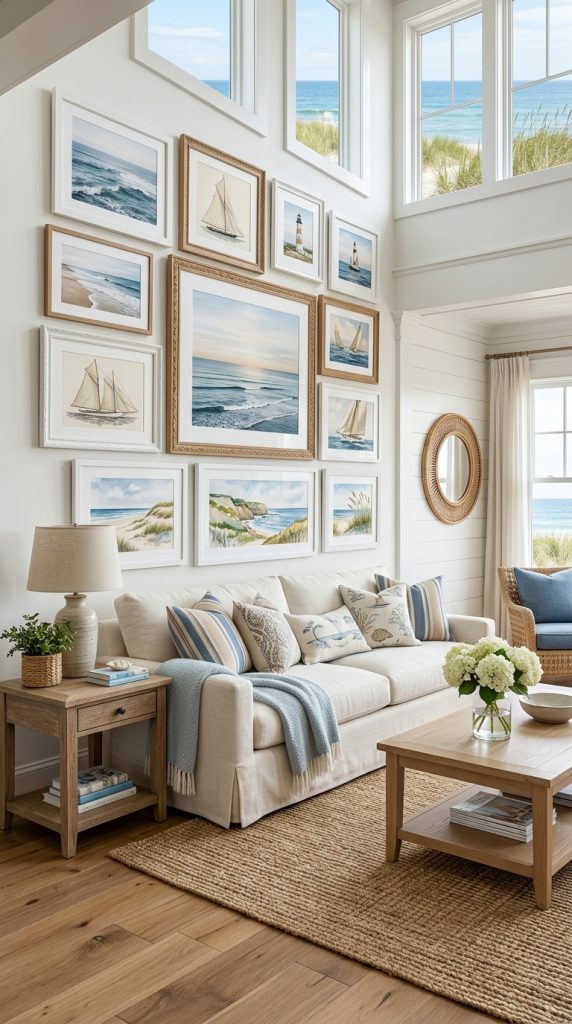 Coastal Artwork Gallery Wall