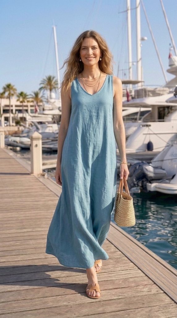 Coastal Blue Maxi Dress