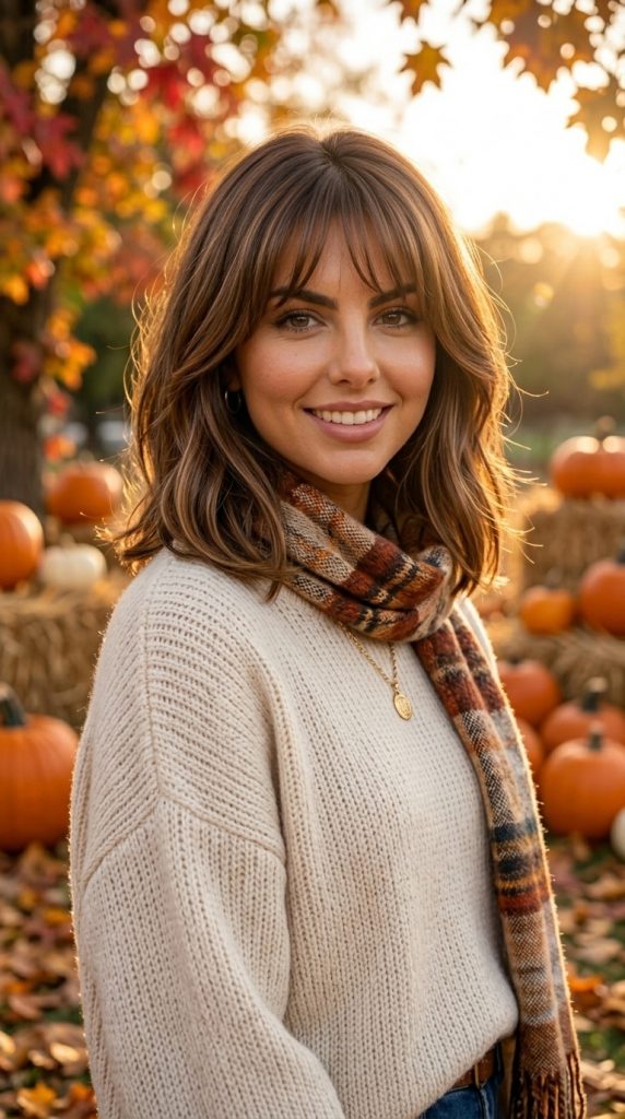 Collarbone Cut with Wispy Bangs