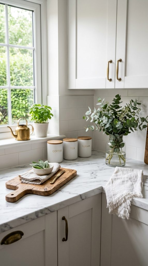 Cover Countertops With Peel And Stick Marble Film