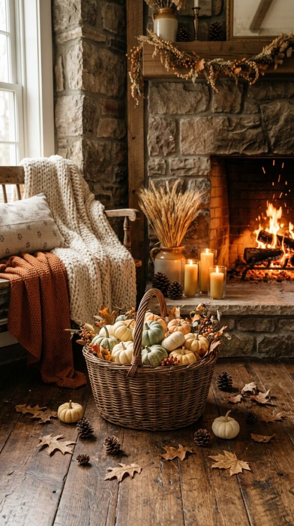 Create A Basket Of Mini Pumpkins