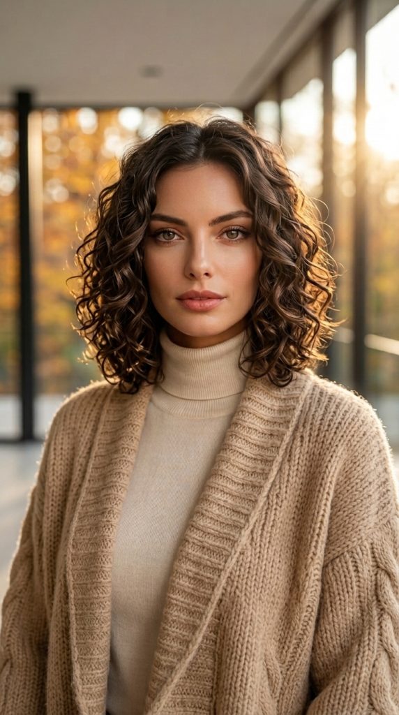 Curly Collarbone Cut