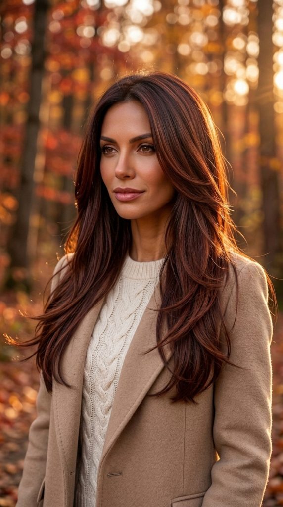 Dark Auburn Brown Layer