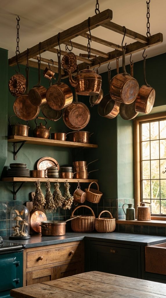 Decorate with Vintage Copper Cookware