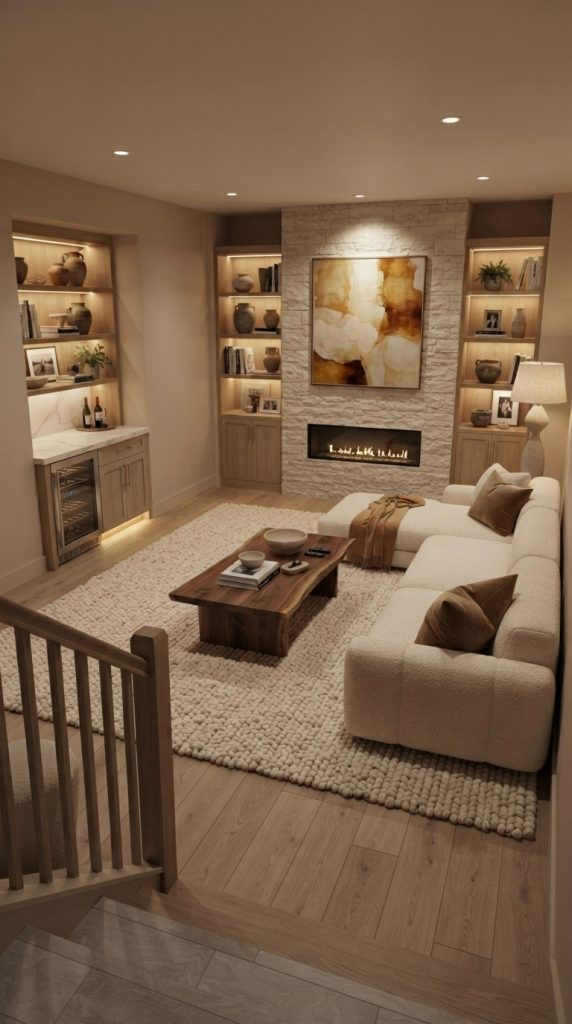 Design A Cozy Lower Level Family Room