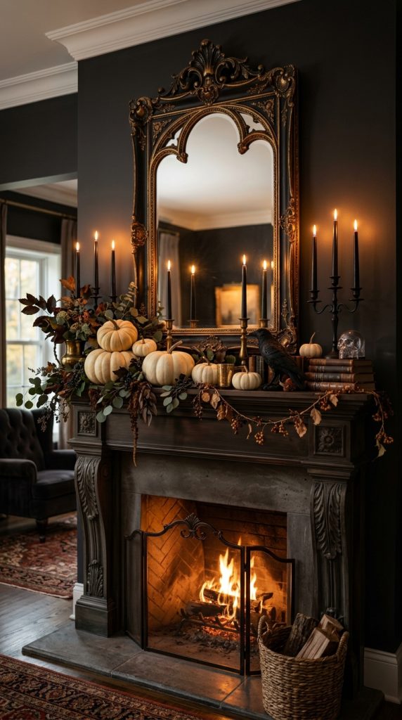 Display A Large Gothic Mirror